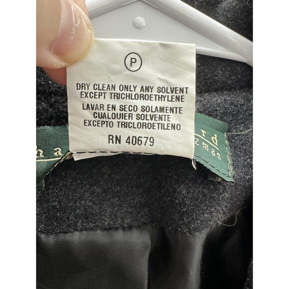 Harve Bernard Womens Jacket Blazer Size 10 Gray Wool Cashmere Single Button Up - Picture 6 of 11